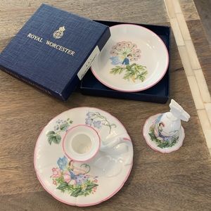 Royal Worcester Enchantment: Candle, Snuffer, Dish